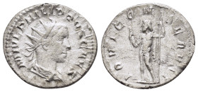 PHILIP II (244-247).Rome.Antoninianus.

Obv : M IVL PHILIPPVS CAES.
Bust of Philip II, radiate, draped, cuirassed, right.

Rev : IOVI CONSERVAT.
Jupit...