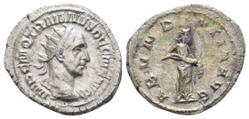 TRAJANUS DECIUS (249-251).Rome.Antoninianus.

Obv : IMP C M Q TRAIANVS DECIVS AVG.
Radiate and cuirassed bust right.

Rev : ABVNDANTIA AVG.
Abundantia...