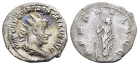 TREBONIANUS GALLUS (251-253).Rome.Antoninianus.

Obv : IMP CAE C VIB TREB GALLVS AVG.
Radiate, draped and cuirassed bust right.

Rev : ANNONA AVGG.
An...