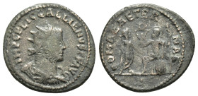 GALLIENUS.(253-268).Samosata.Antoninianus.

Obv : IMP C P LIC GALLIENVS P F AVG.
Radiate, draped, cuirassed, right.

Obv : ROMAE AETERNAE.
Roma, helme...