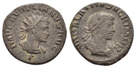 AURELIAN with VABALATHUS (270-275). Antoninianus. Antioch.

Obv : IMP C AVRELIANVS AVG.
Laureate, draped and cuirassed bust of Vabalathus right.

Rev ...
