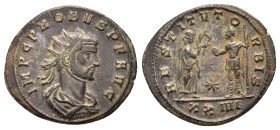 PROBUS (276-282). Antoninianus. Siscia.

Obv : IMP C PROBVS P F AVG.
Radiate, draped and cuirassed bust right.

Rev : RESTITVT ORBIS / XXIVI.
Female s...