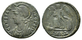 CONSTANTINE I.(307-337).Commemorative series.Cyzicus.Follis.

Obv : VRBS ROMA.
Helmeted and cuirassed bust of Roma left.

Rev : •SMKA.
She-wolf standi...