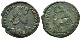 CONSTANTIUS II.(337-361).Constantinople.Follis.

Condition : Good very fine.

Weight : 4.87 gr
Diameter : 23 mm