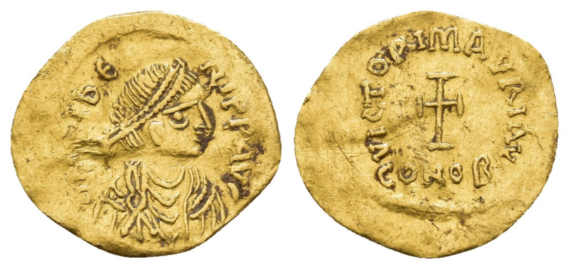 MAURICE TIBERIUS.(582-602).Constantinople.Tremissis.

Obv : D N TIЬЄRI P P AVC...