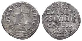 CONSTANTINE VI and IRENE.(780-797).Constantinople.Miliaresion.

Obv : InSЧS XRIS-tЧS nICA.
Cross potent on three steps.

Rev : COnS-τAnτInO-S S IRInIЄ...