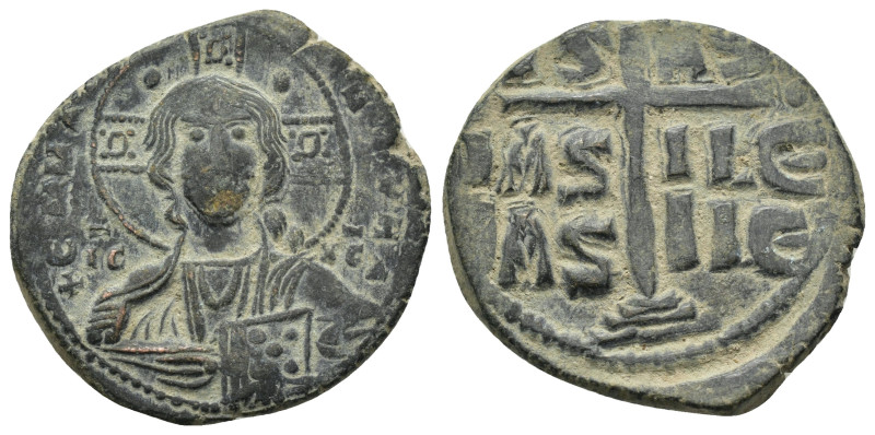 ANONYMOUS FOLLIS.Romanus III.(1028-1034).Constantinople.Follis.

Obv : + ЄMMANOV...