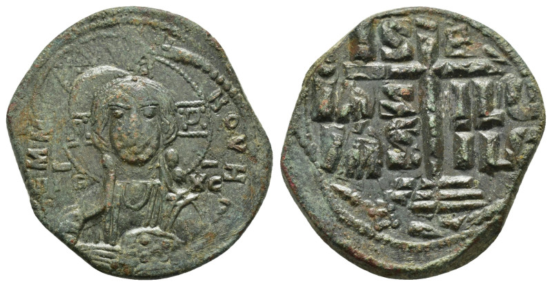 ANONYMOUS FOLLIS.Romanus III.(1028-1034).Constantinople.Follis.

Obv : + ЄMMANOV...