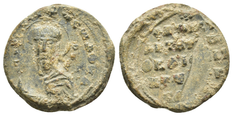 BYZANTINE LEAD SEAL.(Circa 7th-11th Century).Pb.

Condition : Good very fine.

W...