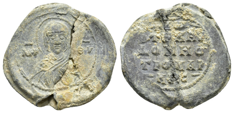 BYZANTINE LEAD SEAL.(Circa 7th-11th Century).Pb.

Condition : Good very fine.

W...