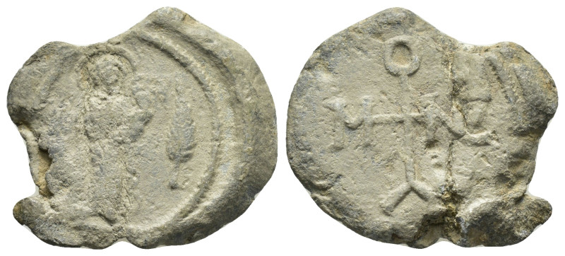 BYZANTINE LEAD SEAL.(Circa 7th-11th Century).Pb.

Condition : Good very fine.

W...