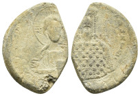 BYZANTINE LEAD SEAL.(Circa 7th-11th Century).Pb.

Condition : Good very fine.

Weight : 9.88 gr
Diameter : 21 mm