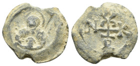 BYZANTINE LEAD SEAL.(Circa 7th-11th Century).Pb.

Condition : Good very fine.

Weight : 7.70 gr
Diameter : 21 mm