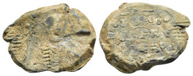 BYZANTINE LEAD SEAL.(Circa 7th-11th Century).Pb.

Condition : Good very fine.

Weight : 8.93 gr
Diameter : 26 mm