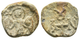 BYZANTINE LEAD SEAL.(Circa 7th-11th Century).Pb.

Condition : Good very fine.

Weight : 9.92 gr
Diameter : 19 mm