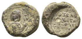 BYZANTINE LEAD SEAL.(Circa 7th-11th Century).Pb.

Condition : Good very fine.

Weight : 5.50 gr
Diameter : 17 mm
