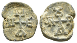 BYZANTINE LEAD SEAL.(Circa 7th-11th Century).Pb.

Condition : Good very fine.

Weight : 5.99 gr
Diameter : 19 mm