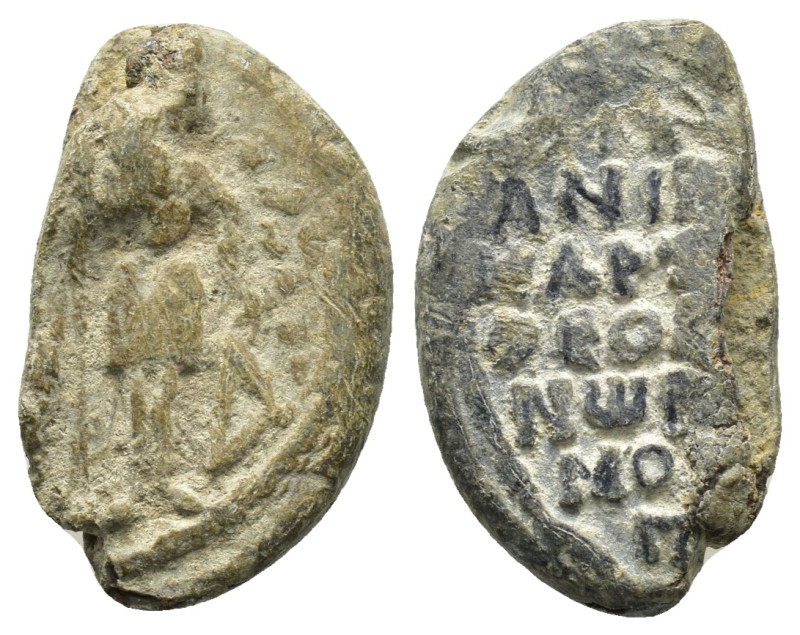 BYZANTINE LEAD SEAL.(Circa 7th-11th Century).Pb.

Condition : Good very fine.

W...