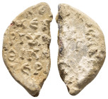 BYZANTINE LEAD SEAL.(Circa 7th-11th Century).Pb.

Condition : Good very fine.

Weight : 12.57 gr
Diameter : 16 mm