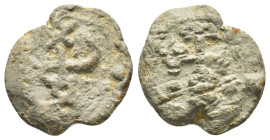 BYZANTINE LEAD SEAL.(Circa 7th-11th Century).Pb.

Condition : Good very fine.

Weight : 6.79 gr
Diameter : 20 mm