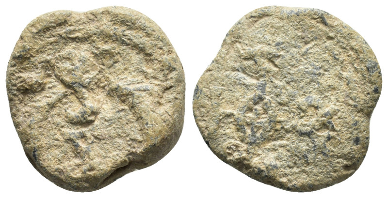BYZANTINE LEAD SEAL.(Circa 7th-11th Century).Pb.

Condition : Good very fine.

W...