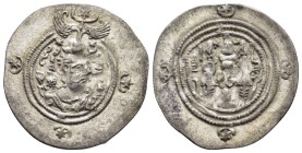 SASANIAN KINGDOM.Khusro II.591-628.).Drachm.

Condition : Good very fine.

Weight : 4.11 gr
Diameter : 32 mm