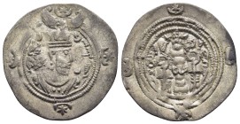 SASANIAN KINGDOM.Khusro II.591-628.).Drachm.

Condition : Good very fine.

Weight : 4.09 gr
Diameter : 29 mm