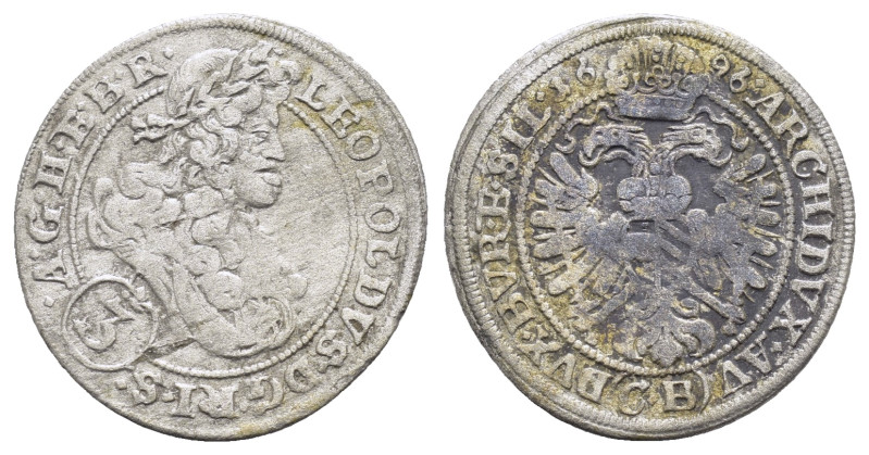 HOLY ROMAN EMPIRE. Leopold I (1657-1705). 3 Kreuzer (1696-CM). Kassa (Kosice).

...