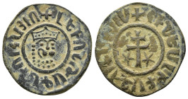 CILICIAN ARMENIA.Levon I.(1198-1219).Tank.

Obv : Crowned lion’s head facing slightly to right.

Rev : Patriarchal cross flanked by stars.
AC 303.

Co...