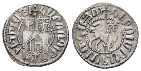 CILICIAN ARMENIA.Hetoum I with Zabel.(1226-1270).Sis.Tram.

Obv : Zabel and Hetoum standing facing, holding long cross with two banners between; pelle...