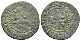 CILICIAN ARMENIA.Hetoum I.(1226-1270).Sis.Kardez.

Obv : King enthroned facing, holding lis-scepter and globus-cruciger; star to left.

Rev : Ornate c...