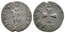 CILICIAN ARMENIA.Levon IV.(1320-1341).Sis.Pogh.

Obv : Levon seated facing on throne, holding lis-tipped sceptre and orb.

Rev : Cross pattée, with sh...