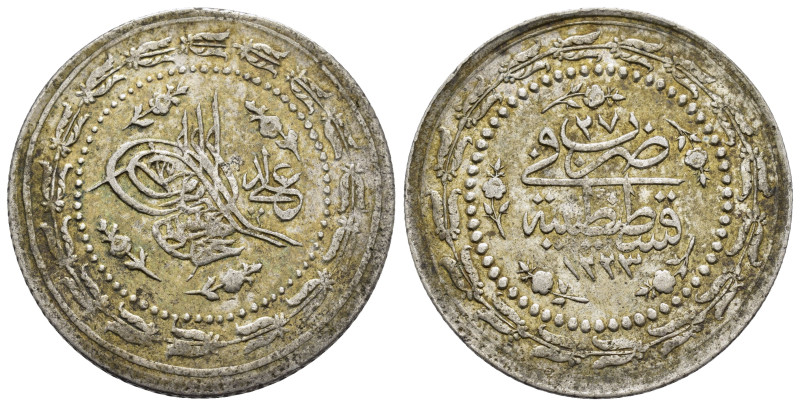 OTTOMAN EMPIRE.Mahmud II.(1808-1839).1223/27 AH.Qustantiniya.6 Kurush.

Conditio...