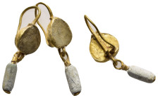 ANCIENT GREEK GOLD EARING.(4TH-1ST CENTURY BC.)Au.

Condition : Good very fine.

Weight : 2.51 gr
Diameter : 27-27 mm