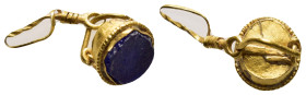 ANCIENT GREEK GOLD EARINGS.(4TH-1ST CENTURY BC.)Au.

Condition : Good very fine.

Weight : 1.89 gr
Diameter : 24 mm