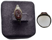 ANCIENT ROMAN BRONZE RING.(3rd–4th centuries).Ae.

Condition : Good very fine.

Weight : 1.67 gr
Diameter : 19 mm