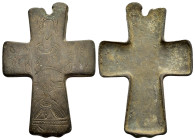 BYZANTINE EMPIRE.Bronze Cross.(8th-10th century).Ae.

Condition : Good very fine.

Weight : 31.79 gr
Diameter : 68 mm