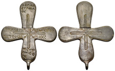 BYZANTINE EMPIRE.Silver Cross.(8th-10th century).Ae.

Condition : Good very fine.

Weight : 39.71 gr
Diameter : 69 mm