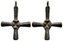 BYZANTINE EMPIRE.Bronze Cross.(8th-10th century).Ae.

Condition : Good very fine.

Weight : 4.78 gr
Diameter : 33 mm