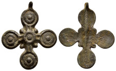 BYZANTINE EMPIRE.Bronze Cross.(8th-10th century).Ae.

Condition : Good very fine.

Weight : 4.88 gr
Diameter : 34 mm