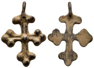 BYZANTINE EMPIRE.Bronze Cross.(8th-10th century).Ae.

Condition : Good very fine.

Weight : 5.68 gr
Diameter : 39 mm