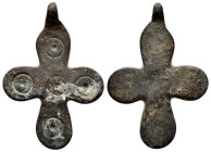 BYZANTINE EMPIRE.Bronze Cross.(8th-10th century).Ae.

Condition : Good very fine.

Weight : 8.27 gr
Diameter : 39 mm
