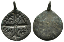 BYZANTINE EMPIRE.Bronze Cross.(8th-10th century).Ae.

Condition : Good very fine.

Weight : 3.86 gr
Diameter : 26 mm