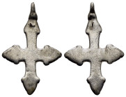 BYZANTINE EMPIRE.Silver Cross.(8th-10th century).Ae.

Condition : Good very fine.

Weight : 3.82 gr
Diameter : 31 mm