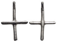 BYZANTINE EMPIRE.Silver Cross.(8th-10th century).Ae.

Condition : Good very fine.

Weight : 3.98 gr
Diameter : 11 mm