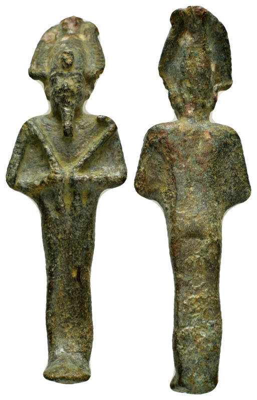 EGYPTIAN OSIRIS STATUETTE SAITE PERIOD. 26th Dynasty.( 664-525 BC).Ae.

Condit...