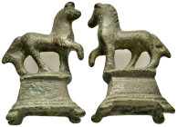 ANCIENT ROMAN BRONZE HORSE FIGURINE.(1st - 2nd Century).Ae.

Condition : Good very fine.

Weight : 62.82 gr
Diameter : 58 mm