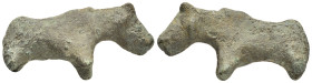ANCIENT ROMAN BRONZE BULL FIGURINE.(1st - 2nd Century).Ae.

Condition : Good very fine.

Weight : 27.19 gr
Diameter : 41 mm