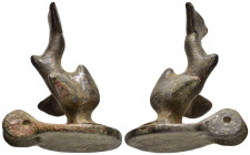 ANCIENT ROMAN BRONZE DOLPHIN FIGURINE.(1st - 2nd Century).Ae.

Condition : Good very fine.

Weight : 49.14 gr
Diameter : 43 mm