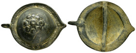 BYZANTINE BRONZE BUCKLE.(5th-9th Century).Ae.

Condition : Good very fine.

Weight : 21.08 gr
Diameter : 43 mm